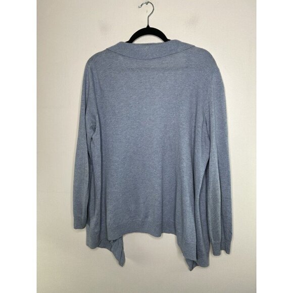 Talbots Women’s Long Sleeve Light Blue Cardigan Wool Blend Sweater Size Medium - Picture 7 of 12